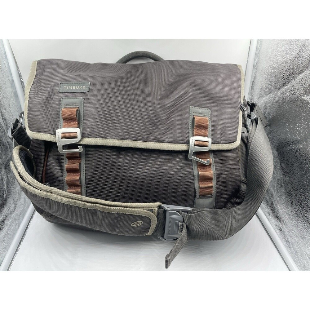 Timbuk2 Mens Command Gray Messenger Laptop Office Work Travel Commuter Tech Bag